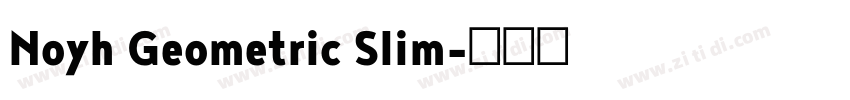 Noyh Geometric Slim字体转换